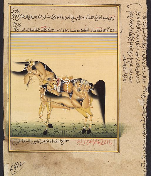File:A horse whose body is formed of three pairs of copulating Wellcome L0033072.jpg