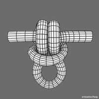 Русский булинь[22], Algonquin Bowline[64]. Простая петля, симметричная, компактная[1]. [abok 137]