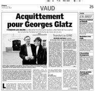 Acquittement pour Georges Glatz - 24 heures, 23-24 octobre 2004.tif