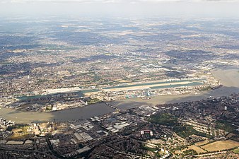 London City Airport, aerial view