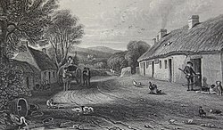 Burns's Cottage in Alloway. Alloway Cottage, South Ayrshire. 1890 engraving.jpg