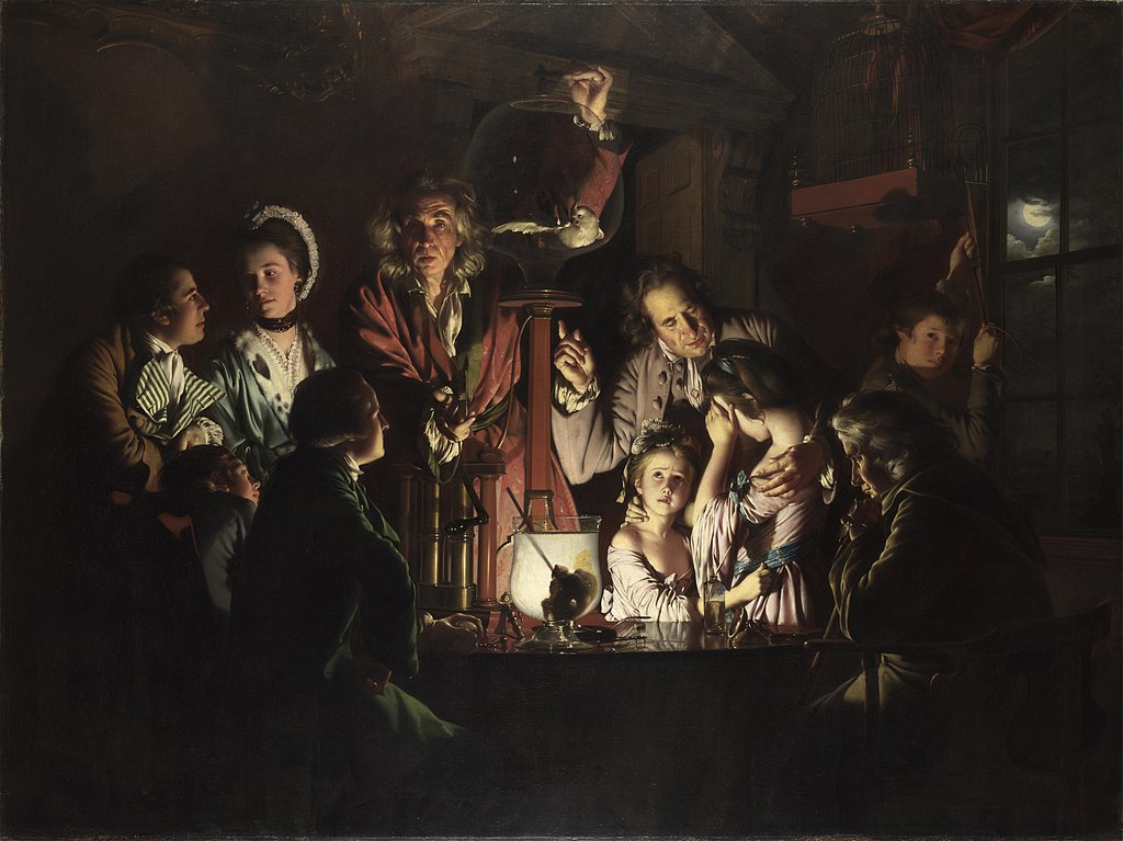 "An Experiment on a Bird in the Air Pump" by Joseph Wright of Derby