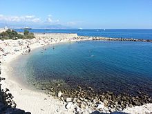 Plage de la Gravette, as seen from the city's walls