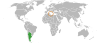 Location map for Argentina and Malta.