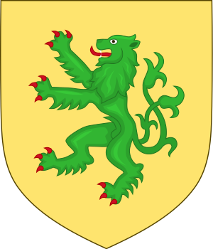 Arms of Dudley: Or, a lion rampant double-queued vert