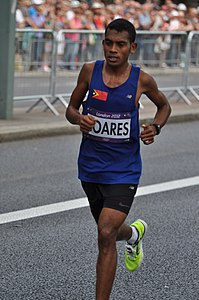 Als Zwölfter des zweiten Vorlaufs schied Augusto Ramos Soares aus Osttimor aus