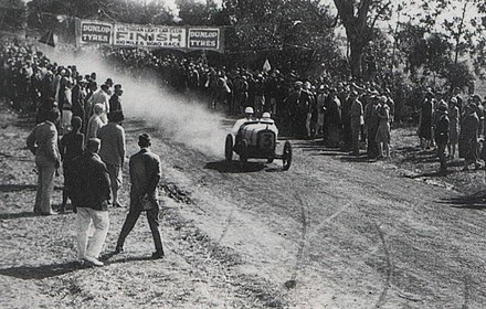 Arthur Waite won the 1928 100 Miles Road Race at the Phillip Island road circuit driving an Austin 7