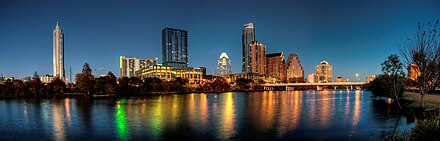 The Austin skyline, as of 2010