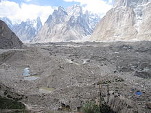 Baltoro glacier from Urdukas campsite