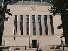 The Bank of Canada Building in Ottawa is the headquarters of the country's central bank. Bank of Canada.jpg