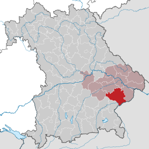 Li position de Subdistrict Rottal-Inn in Bavaria