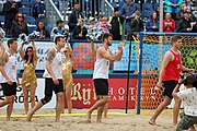 Deutsch: Beachhandball Europameisterschaften 2019 (Beach handball Euro); Tag 6: 7. Juli 2019 – Männerfinale, Dänemark-Norwegen 2:0 (25:18, 19:16) English: Beach handball Euro; Day 6: 7 July 2019 – Men's Final – Denmark-Norway 2:0 (25:18, 19:16)