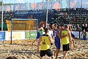 Deutsch: Beachhandball Europameisterschaften 2019 (Beach handball Euro); Tag 4: 5. Juli 2019 – Männer, Viertelfinale, Ungarn-Deutschland 2:1 (23:16, 11:23, 9:6) English: Beach handball Euro; Day 4: 5 July 2019 – Quarter Final Men – Hungary-Germany 2:1 (23:16, 11:23, 9:6)