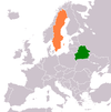 Location map for Belarus and Sweden.