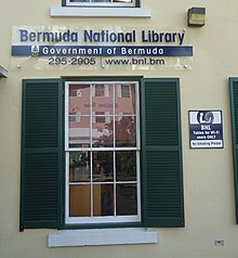 Bermuda (UK) photos number 52 sign above Bermuda National Library.jpg