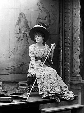 Sarah Bernhardt as Floria Tosca in her costume for Act 1 Bernhardt as Tosca by Nadar.jpg