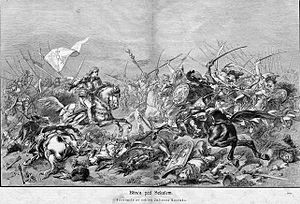 Битва под Сокалем. Факсимильное изображение эскиза Юлиуша Коссака