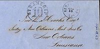 Blockade cover, New Orleans,
March 18, 1863 Blockade Steamship La 1863.jpg