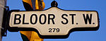 Bloor Street Weststraßenschild.JPG