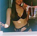 Bottoms Up Expresso (Clovis, California) bikini barista (3).jpg. Described as a ‘cropped digital photo’.