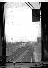 Bow station from the train in 1970. Bow station from the train, Devon, October 1970.jpg