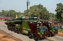 BrahMos missile at Republic day parade Brahmos launcher Republic day.jpg