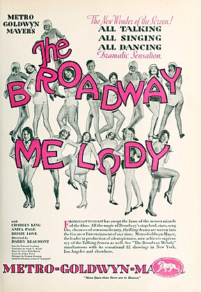 Descrição da imagem do Broadway Melody Ad .jpg.