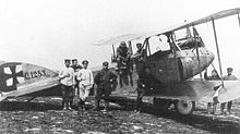 Personnel standing in front of a C.VII on the ground, circa 1917 C.VII.jpg