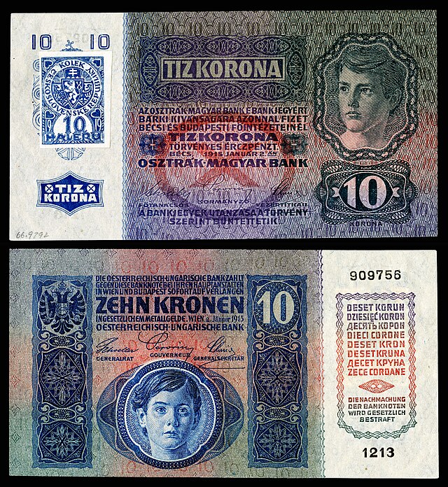 Banknotes of the Czechoslovak koruna (1919)