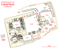 Cahal Pech Site Map.png