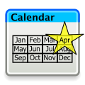 Kalender met ster - April