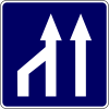 3 Lanes reduce in 2 lanes