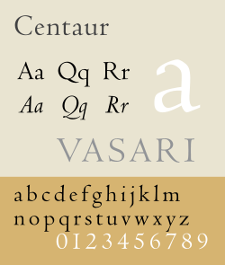 Centaur, a humanist typeface