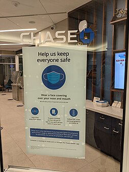 Chase Bank Covid-19 sign