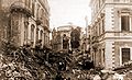 Via Garibaldi with the heavily damaged Chiesa delle Anime del Purgatorio in the background