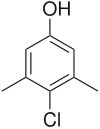 Kekulé, Skelettformel von Chlorxylenol