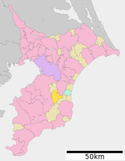 Location of Chōnan in Chiba Prefecture