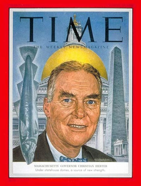 Christian Herter on the cover of Time magazine, August 17, 1953