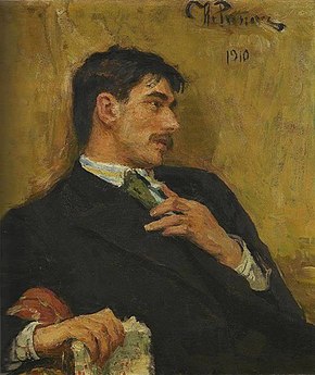 Retrato de IE Repin, 1910