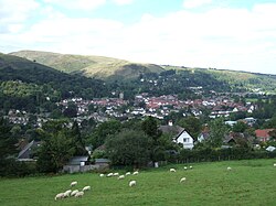 Church Stretton sett frå Ragleth