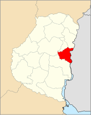 Location of Colón Department within Entre Ríos Province