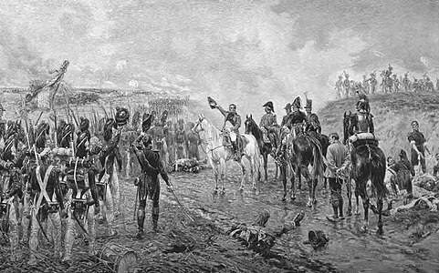 «Napoleono ordonanta la atakon de la Malnova Gvardio ĉe Waterloo», de Ernest Crofts