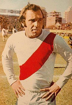 Daniel Onega con su uniforme de River Plate en 1970