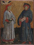 Dante y Petrarca, por Giovanni da Ponte.