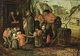 Kor orqan ifaçısı. 1607-cı ildə tamamlanıb. Ağac, yağlı boya. Şəxsi kolleksiya.