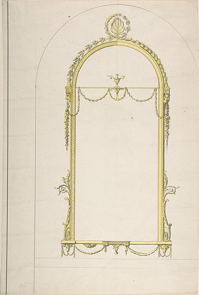 File:Design for a Pier-glass with Arched Head and Palmette Terminations MET DP805296.jpg