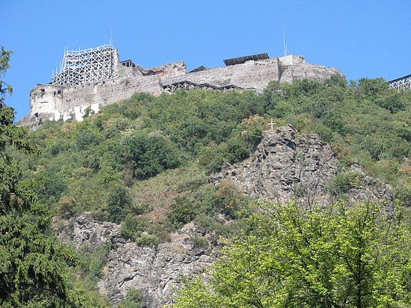 Ruins of Déva Castle (Cetatea Deva, Romania), a fortress of the voivodes from 1321 to c. 1443