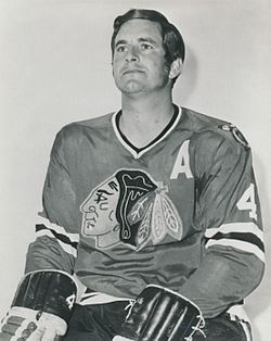 Jarrett vuonna 1973 Chicago Blackhawksin paidassa