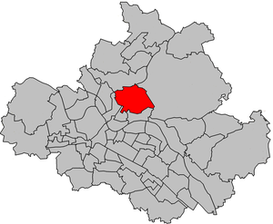 Lage des statistischen Stadtteils Albertstadt in Dresden