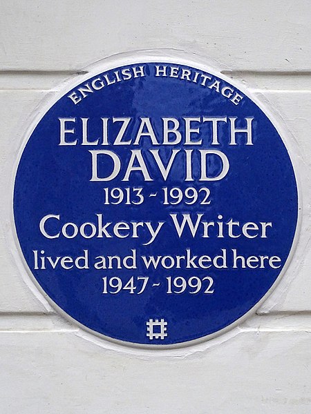 File:ELIZABETH DAVID 1913-1992 Cookery Writer lived and worked here 1947-1992.jpg